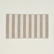 Simple Striped Terry Bath Mat in ivory and flax.