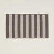 Simple Striped Terry Bath Mat in light grey and dark grey.