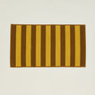 Simple Striped Terry Bath Mat in mustard and bronze.