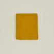 Simple waffle shower curtain in mustard
