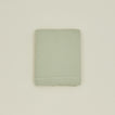 Simple waffle shower curtain in sage.