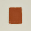 Simple waffle shower curtain in terracotta