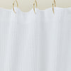 Simple Waffle Shower Curtain - White