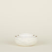 Three Simple Marble Bowls in various sizes in White, nested.