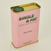 Close up view of Single and Fat olive oil