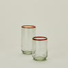 Color Rim Stacking Glass - Amber