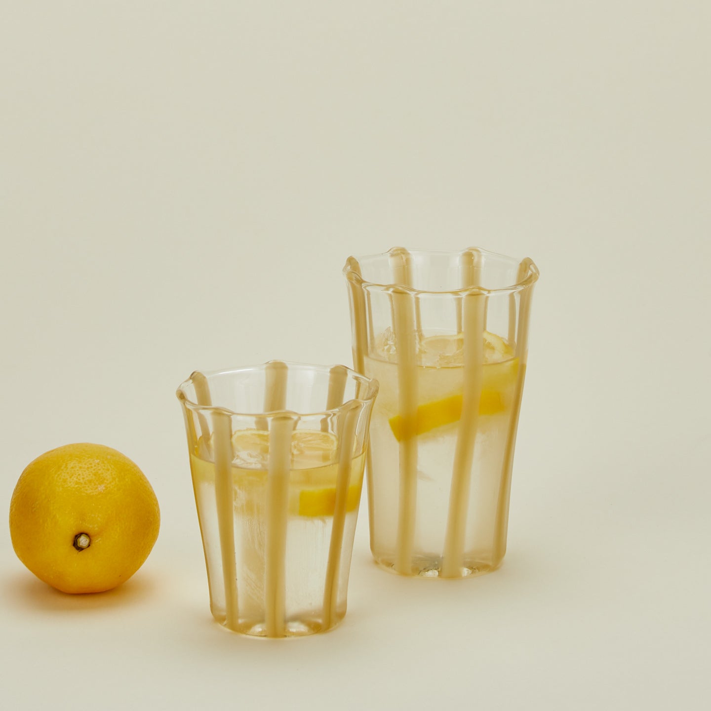 Sophie Lou Jacobsen La Verre glassware with orange