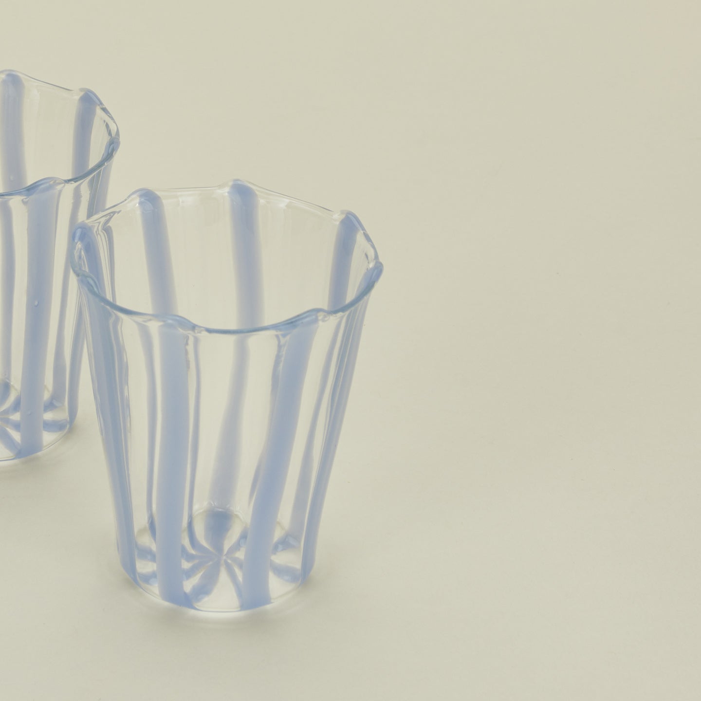 Close up view of Sophie Lou Jacobsen La Verre petit glassware in sky