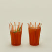 Sophie Lou Jacobsen La Verre grand glassware in terracotta with juice