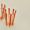 Close up view of Sophie Lou Jacobsen La Verre petit glassware in terracotta