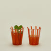 Sophie Lou Jacobsen La Verre petit glassware in terracotta with juice