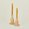 Splatter Candle Stick - Ivory/Bronze