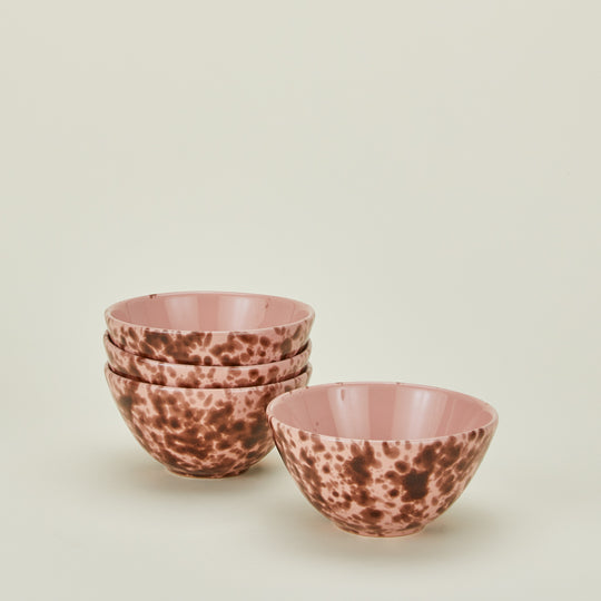 Splatter Large Bowl, Set of 4 - Blush/Terracotta