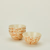 Splatter Large Bowl, Set of 4 - Ivory/Bronze