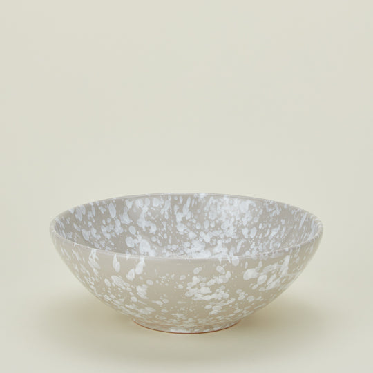 Splatter Serving Bowl - Light Grey/White