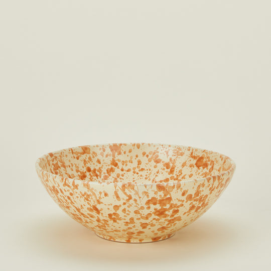 Splatter Serving Bowl - Ivory/Bronze