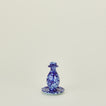 Small splatter candle holder in sky and cobalt