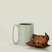 Tall Ribbed Mug in Seafoam.