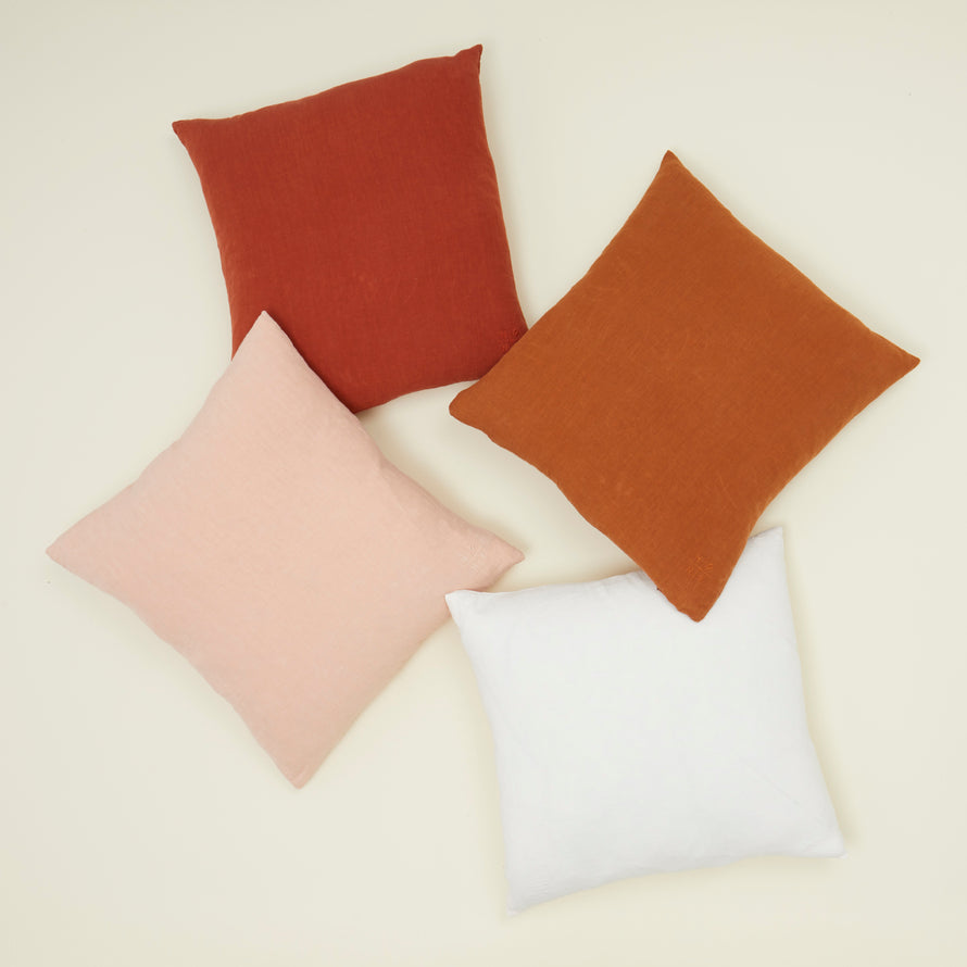 Simple Linen Euro Sham - Blush
