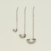 The collective forged pewter ladle set of three