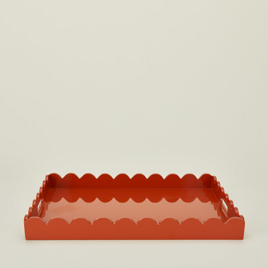 Large Scalloped Serving Tray - Spice