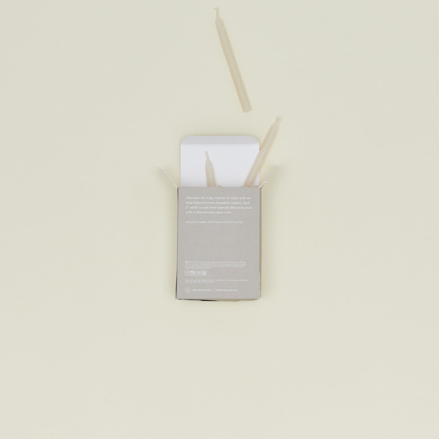 Hannukah candles in salt color