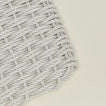 Close up view of woven doormat in oyster