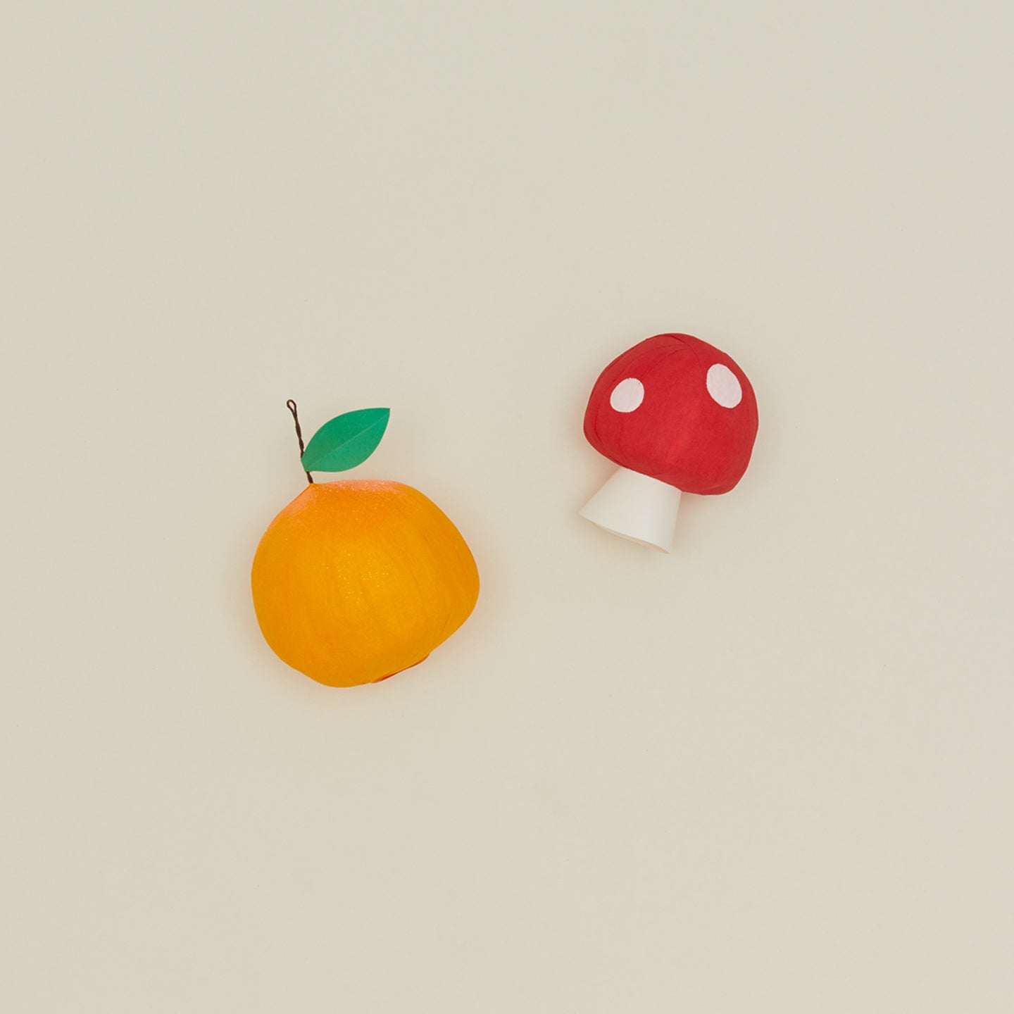 Surprise Gift Paper Mushroom and Orange