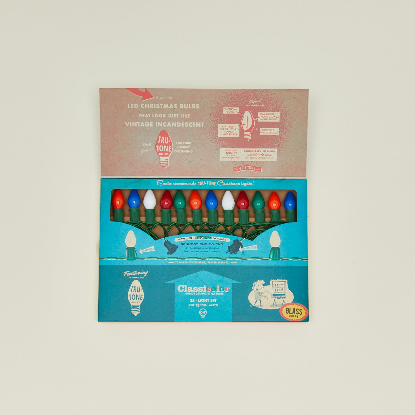 Vintage inspired holiday lights in multicolor