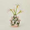 Painted Teardrop Vase - Nude/Olive