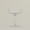 Close up of a Veneziano coupe glass.