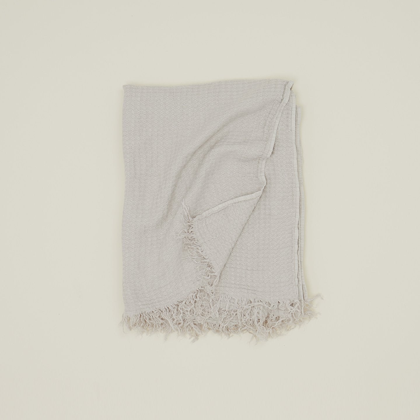 Simple Linen Throw - Light Grey
