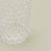 Close up of Hobnail Tumbler in Clear.