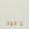 Turned Wood Egg Cup, Set of 4