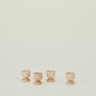 Turned Wood Egg Cup, Set of 4