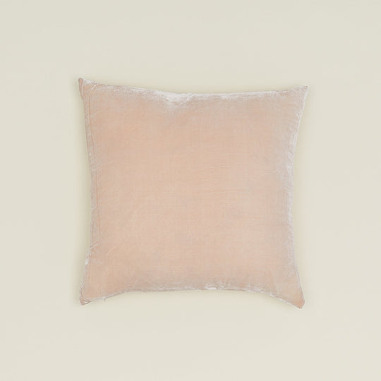 Reversible Velvet + Linen Pillow - Blush