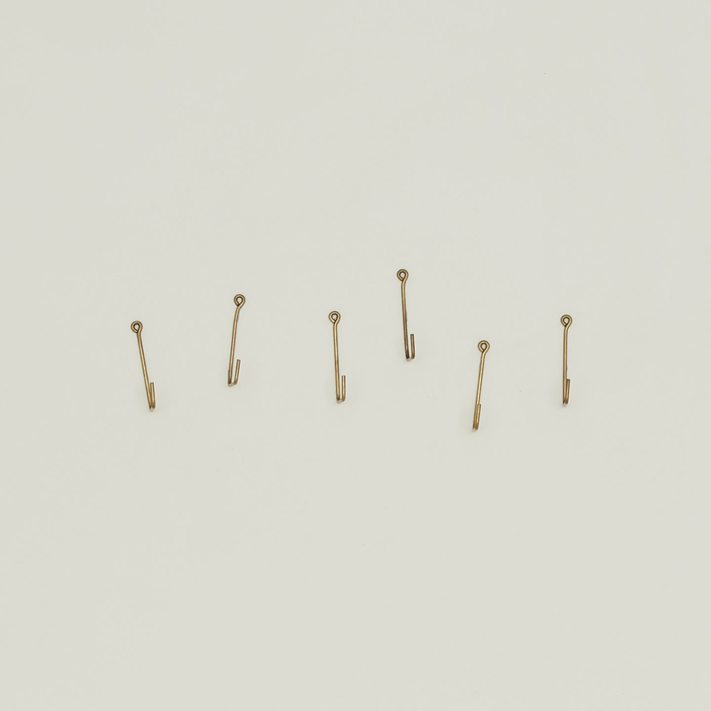 Brass Hook, Set of 6