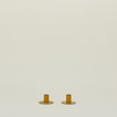Essential Metal Candle Holders, Set of 2 - Mustard