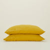 Simple Linen Pillowcases, Set of 2 - Mustard