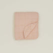 Simple Linen Quilted Throw - Blush