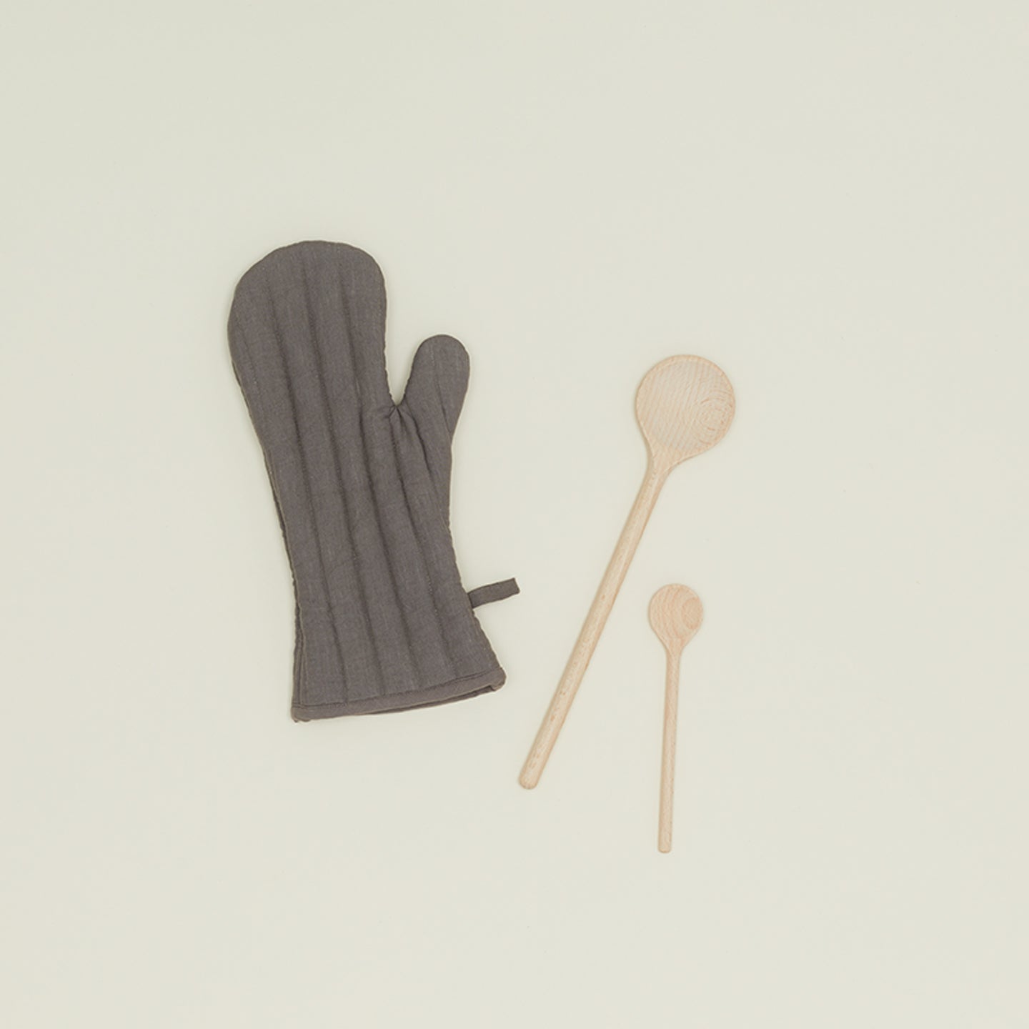 Simple Linen Oven Mitt - Dark Grey