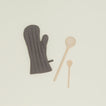 Simple Linen Oven Mitt - Dark Grey