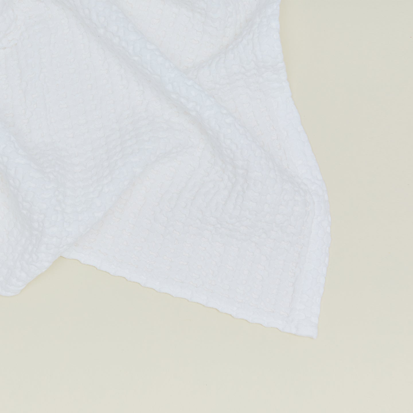 Simple Waffle Towel - White