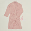 Simple Waffle Bathrobe - Blush