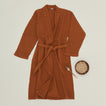 Simple Waffle Bathrobe - Terracotta