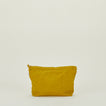 Simple Linen Zipper Pouch - Mustard