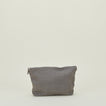 Simple Linen Zipper Pouch - Dark Grey