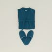 Simple Waffle Bathrobe - Peacock