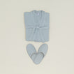 Simple Waffle Bathrobe - Sky
