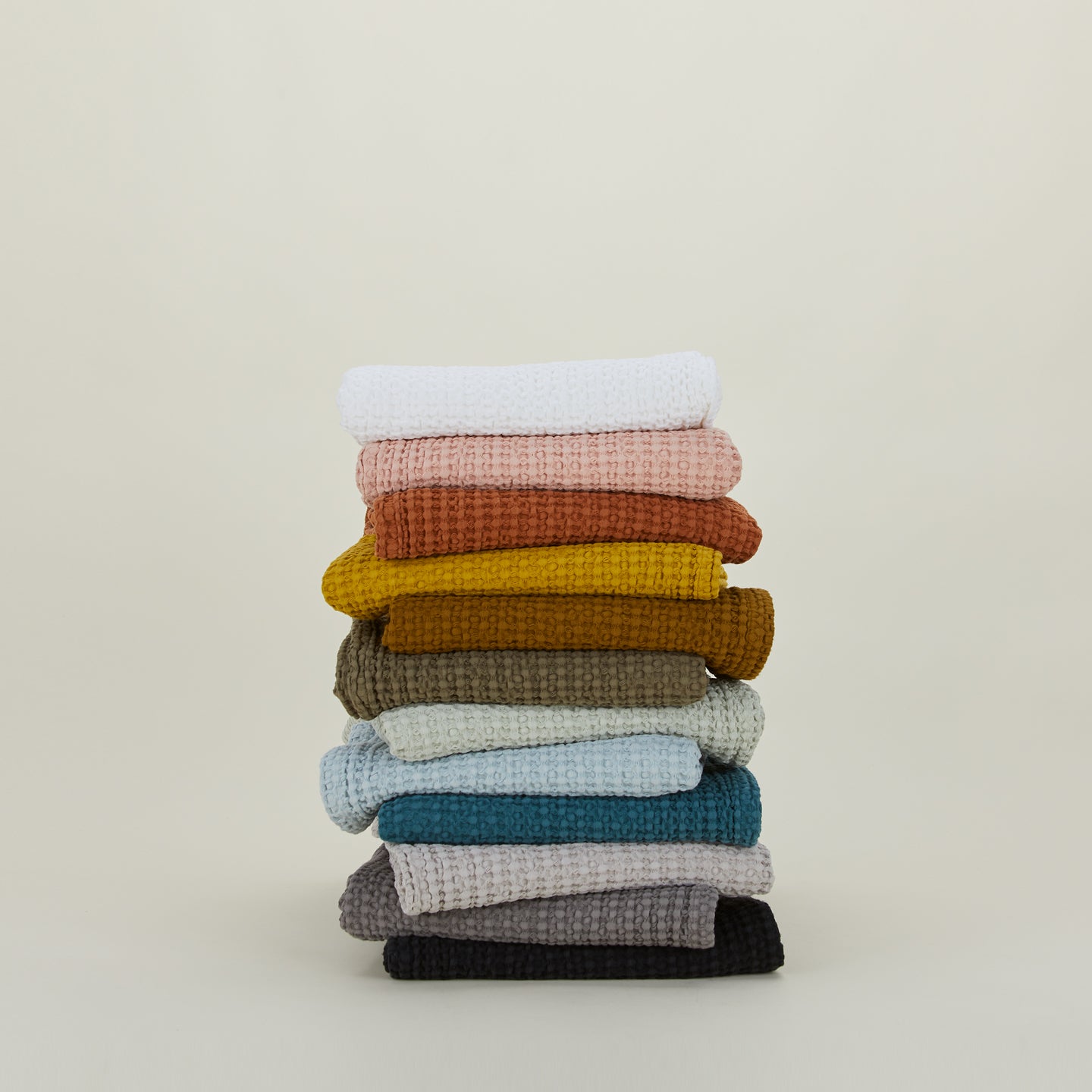 Simple Waffle Towel - White